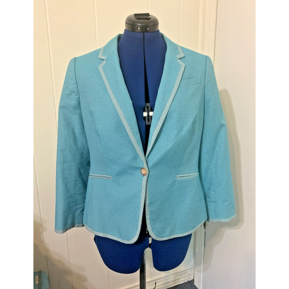 The Limited Baby Blue Women's Blazer Large Single Breasted Work Career Preppy